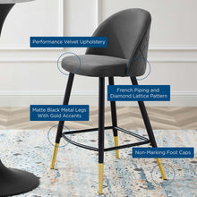 Load image into Gallery viewer, Cordial Performance Velvet Counter Stools Set of 2 by Modway
