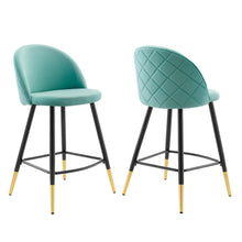Load image into Gallery viewer, Cordial Performance Velvet Counter Stools Set of 2 by Modway
