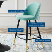 Load image into Gallery viewer, Cordial Performance Velvet Counter Stools Set of 2 by Modway
