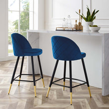 Load image into Gallery viewer, Cordial Performance Velvet Counter Stools Set of 2 by Modway
