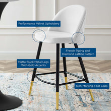 Load image into Gallery viewer, Cordial Performance Velvet Counter Stools Set of 2 by Modway
