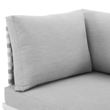 Load image into Gallery viewer, Harmony Sunbrella¨ Basket Weave Outdoor Patio Aluminum Corner Chair by Modway
