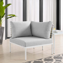 Load image into Gallery viewer, Harmony Sunbrella¨ Basket Weave Outdoor Patio Aluminum Corner Chair by Modway
