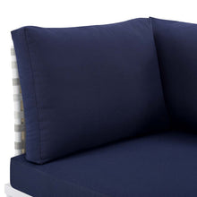 Load image into Gallery viewer, Harmony Sunbrella¨ Basket Weave Outdoor Patio Aluminum Corner Chair by Modway
