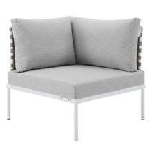 Load image into Gallery viewer, Harmony Sunbrella¨ Basket Weave Outdoor Patio Aluminum Corner Chair by Modway
