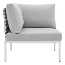 Load image into Gallery viewer, Harmony Sunbrella¨ Basket Weave Outdoor Patio Aluminum Corner Chair by Modway
