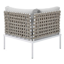 Load image into Gallery viewer, Harmony Sunbrella¨ Basket Weave Outdoor Patio Aluminum Corner Chair by Modway
