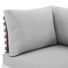 Load image into Gallery viewer, Harmony Sunbrella¨ Basket Weave Outdoor Patio Aluminum Corner Chair by Modway
