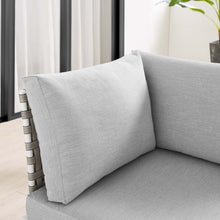 Load image into Gallery viewer, Harmony Sunbrella¨ Basket Weave Outdoor Patio Aluminum Corner Chair by Modway
