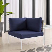 Load image into Gallery viewer, Harmony Sunbrella¨ Basket Weave Outdoor Patio Aluminum Corner Chair by Modway
