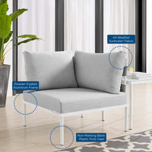 Load image into Gallery viewer, Harmony Sunbrella¨ Outdoor Patio Aluminum Corner Chair by Modway
