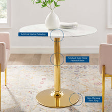 Load image into Gallery viewer, Verne 35&quot; Artificial Marble Dining Table by Modway
