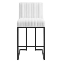 Load image into Gallery viewer, Indulge Channel Tufted Fabric Counter Stool by Modway

