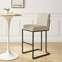 Load image into Gallery viewer, Indulge Channel Tufted Fabric Bar Stool by Modway
