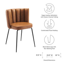 Load image into Gallery viewer, Virtue Vegan Leather Dining Chair Set of 2 by Modway
