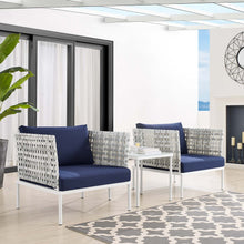 Load image into Gallery viewer, Harmony 3-Piece Sunbrella¨ Basket Weave Outdoor Patio Aluminum Seating Set by Modway
