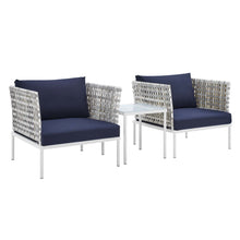 Load image into Gallery viewer, Harmony 3-Piece Sunbrella¨ Basket Weave Outdoor Patio Aluminum Seating Set by Modway
