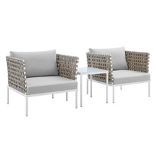 Load image into Gallery viewer, Harmony 3-Piece Sunbrella¨ Basket Weave Outdoor Patio Aluminum Seating Set by Modway
