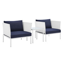 Load image into Gallery viewer, Harmony 3-Piece Sunbrella¨ Outdoor Patio Aluminum Seating Set by Modway

