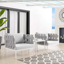 Load image into Gallery viewer, Harmony 3-Piece Sunbrella¨ Outdoor Patio Aluminum Seating Set by Modway
