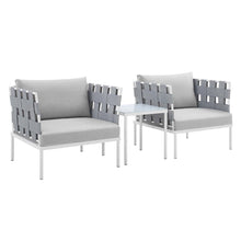 Load image into Gallery viewer, Harmony 3-Piece Sunbrella¨ Outdoor Patio Aluminum Seating Set by Modway

