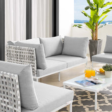 Load image into Gallery viewer, Harmony 4-Piece Sunbrella¨ Basket Weave Outdoor Patio Aluminum Seating Set by Modway
