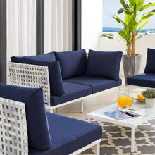 Load image into Gallery viewer, Harmony 4-Piece Sunbrella¨ Basket Weave Outdoor Patio Aluminum Seating Set by Modway
