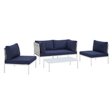 Load image into Gallery viewer, Harmony 4-Piece Sunbrella¨ Basket Weave Outdoor Patio Aluminum Seating Set by Modway

