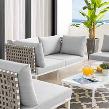 Load image into Gallery viewer, Harmony 4-Piece Sunbrella¨ Basket Weave Outdoor Patio Aluminum Seating Set by Modway
