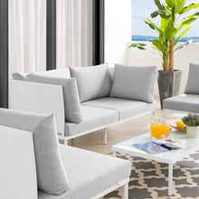 Load image into Gallery viewer, Harmony 4-Piece Sunbrella¨ Outdoor Patio Aluminum Seating Set by Modway

