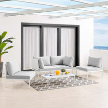 Load image into Gallery viewer, Harmony 4-Piece Sunbrella¨ Outdoor Patio Aluminum Seating Set by Modway
