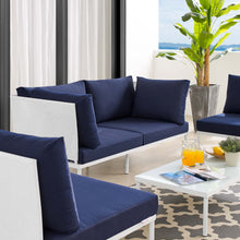 Load image into Gallery viewer, Harmony 4-Piece Sunbrella¨ Outdoor Patio Aluminum Seating Set by Modway
