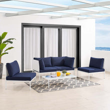Load image into Gallery viewer, Harmony 4-Piece Sunbrella¨ Outdoor Patio Aluminum Seating Set by Modway
