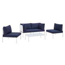 Load image into Gallery viewer, Harmony 4-Piece Sunbrella¨ Outdoor Patio Aluminum Seating Set by Modway
