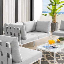 Load image into Gallery viewer, Harmony 4-Piece Sunbrella¨ Outdoor Patio Aluminum Seating Set by Modway

