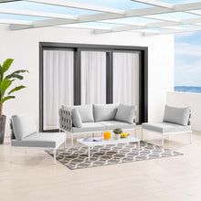 Load image into Gallery viewer, Harmony 4-Piece Sunbrella¨ Outdoor Patio Aluminum Seating Set by Modway
