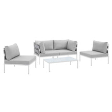 Load image into Gallery viewer, Harmony 4-Piece Sunbrella¨ Outdoor Patio Aluminum Seating Set by Modway
