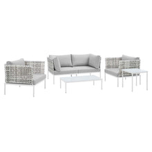 Load image into Gallery viewer, Harmony 5-Piece Sunbrella¨ Basket Weave Outdoor Patio Aluminum Seating Set by Modway
