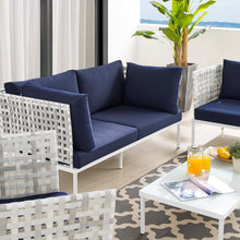 Load image into Gallery viewer, Harmony 5-Piece Sunbrella¨ Basket Weave Outdoor Patio Aluminum Seating Set by Modway
