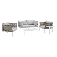 Load image into Gallery viewer, Harmony 5-Piece Sunbrella¨ Basket Weave Outdoor Patio Aluminum Seating Set by Modway
