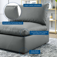 Load image into Gallery viewer, Commix Down Filled Overstuffed Vegan Leather Armless Chair by Modway
