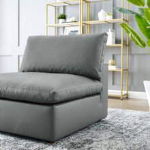 Load image into Gallery viewer, Commix Down Filled Overstuffed Vegan Leather Armless Chair by Modway
