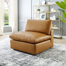 Load image into Gallery viewer, Commix Down Filled Overstuffed Vegan Leather Armless Chair by Modway
