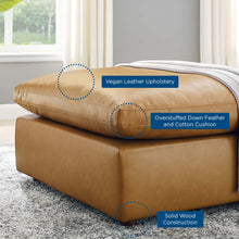 Load image into Gallery viewer, Commix Down Filled Overstuffed Vegan Leather Ottoman by Modway
