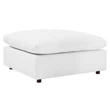 Load image into Gallery viewer, Commix Down Filled Overstuffed Vegan Leather Ottoman by Modway
