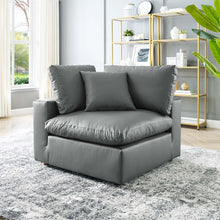 Load image into Gallery viewer, Commix Down Filled Overstuffed Vegan Leather Corner Chair by Modway
