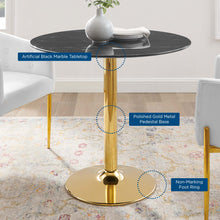 Load image into Gallery viewer, Verne 35&quot; Artificial Marble Dining Table
