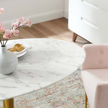 Load image into Gallery viewer, Verne 48&quot; Oval Artificial Marble Dining Table by Modway
