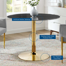 Load image into Gallery viewer, Verne 40&quot; Artificial Marble Dining Table
