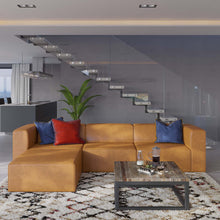 Load image into Gallery viewer, Mingle Vegan Leather Sofa and Ottoman Set by Modway
